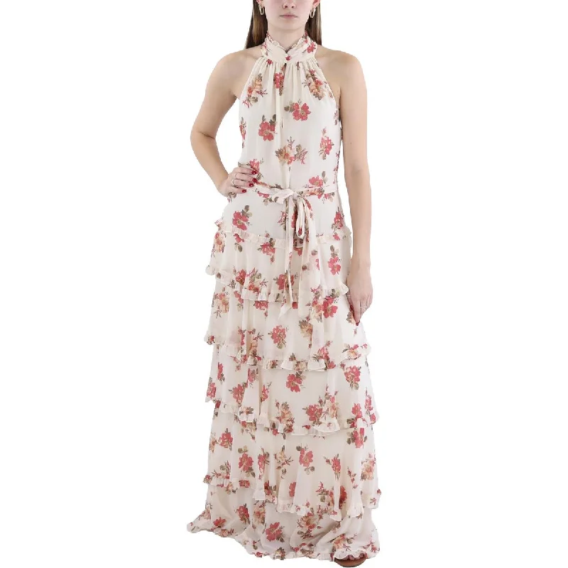 Women's High-Fashion Clothes Lauren Ralph Lauren Womens Maxi Floral Print Halter Dress