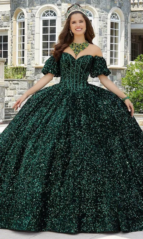 Luxury Women's Clothing Mori Lee 60171 - Velvet Sequin Sweetheart Ballgown