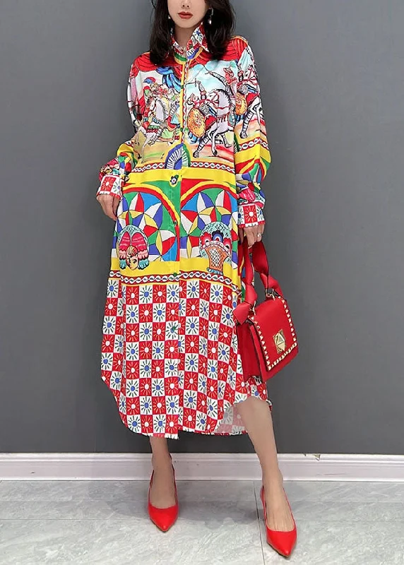 Shop Timeless Women's Fashion With Limited-Time Savings Bohemian Red Peter Pan Collar Print Vacation Dresses Fall Shop Timeless Women's Fashion With Limited-Time Savings Bohemian Red Peter Pan Collar Print Vacation Dresses Fall
