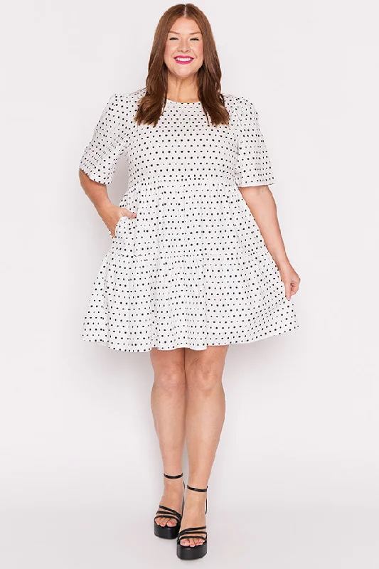 Statement Pieces At Statement Savings Isadora White Spot Dress