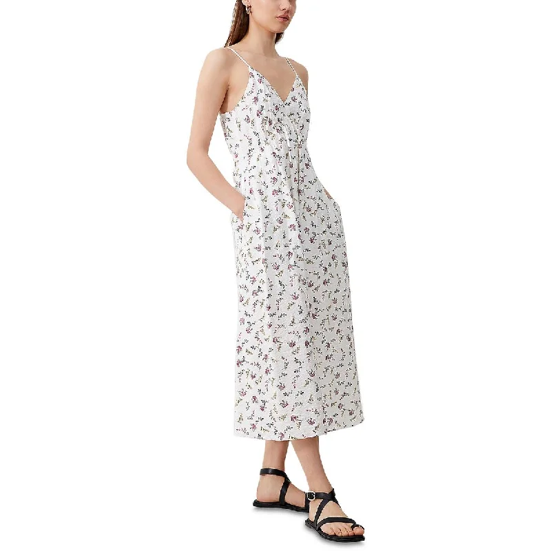 VIP Member Discount French Connection Womens Floriana Faron Floral Print Midi Sundress