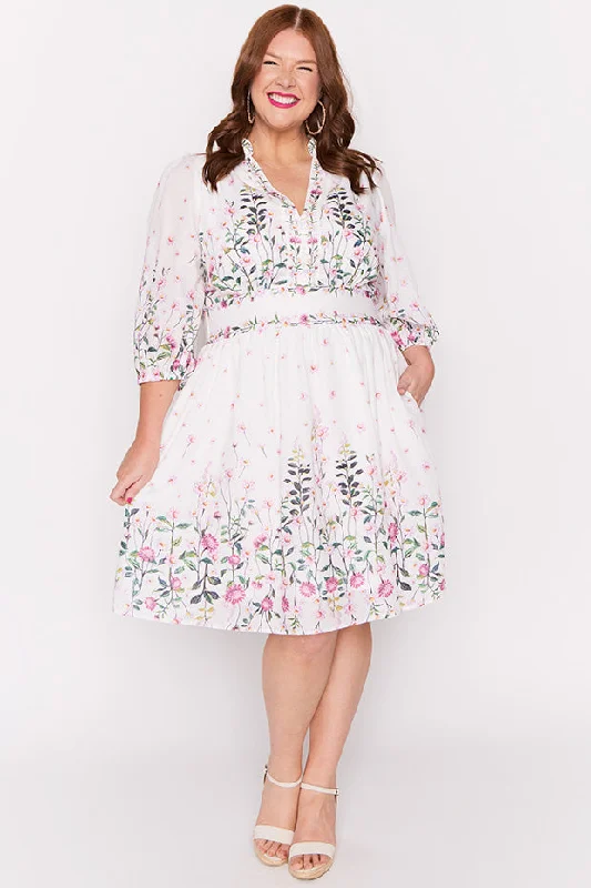Seasonal Wardrobe Refresh – Shop Stylish Looks For Less Abbie White Dancing Clover Dress