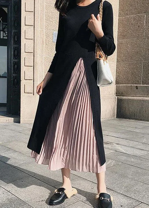 Amazing Prices On The Styles You Love Fitted Black O Neck Pleated Patchwork Cotton Dresses Spring Amazing Prices On The Styles You Love Fitted Black O Neck Pleated Patchwork Cotton Dresses Spring