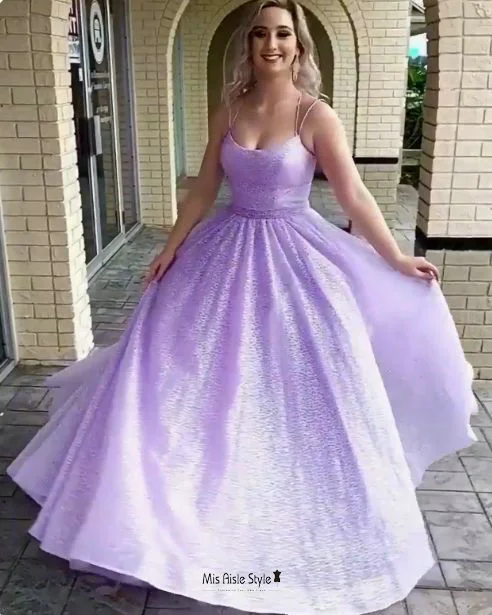 Sale Clothes Online Ball Gown Lavender Sparkle Prom Dress