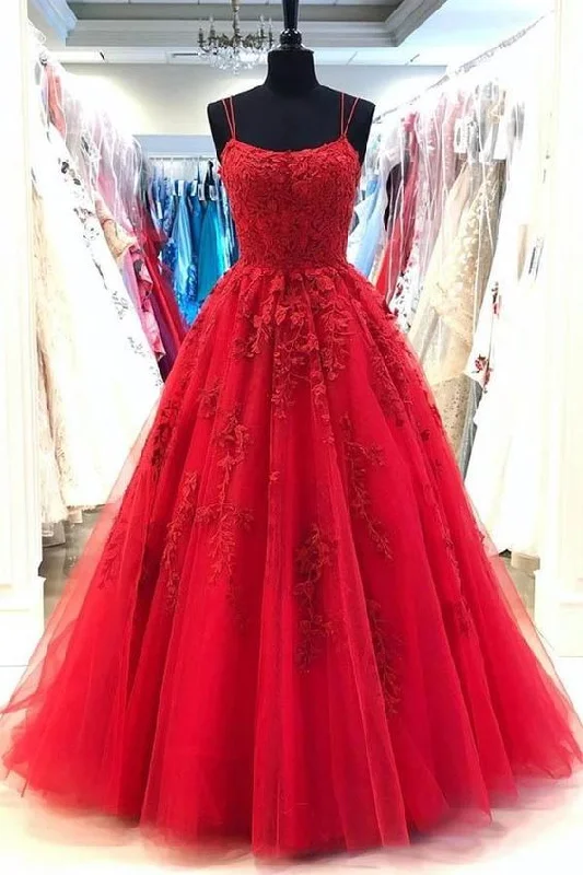 Extreme Clearance Deals Ball Gown Criss-Cross Back Red Prom Dress