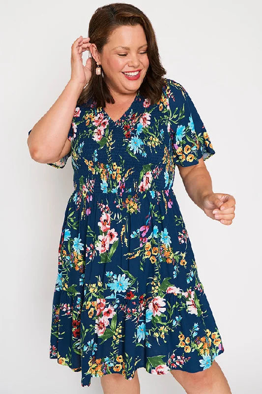 Save More On The Styles You Love Tilley Navy In Bloom Dress