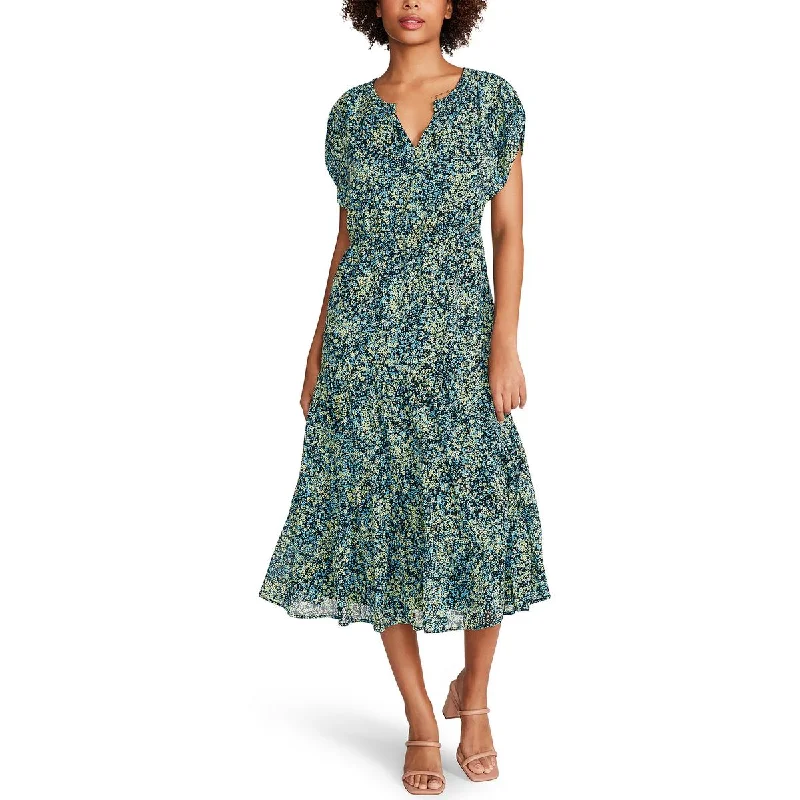 Women's Elegant Apparel Steve Madden Womens Leigh Floral Chiffon Midi Dress