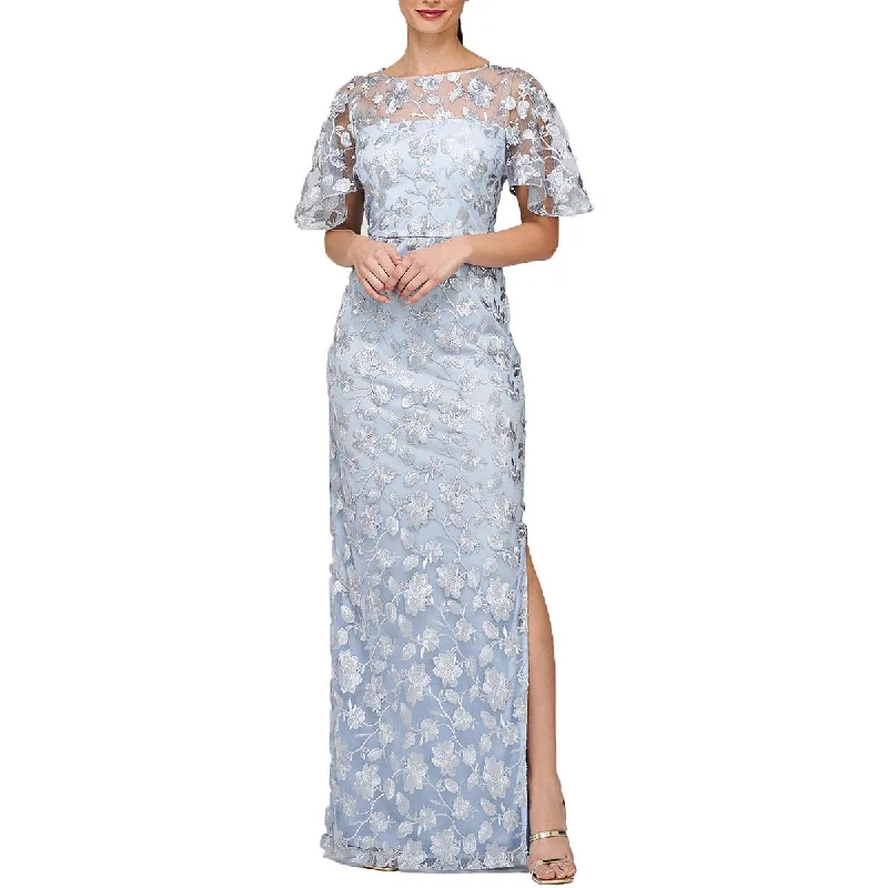 Women's Garments JS Collections Womens Brooke Embroidered Floral Evening Dress