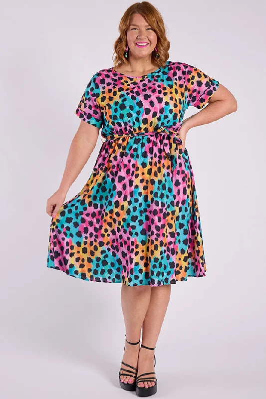 Time-Limited Discounts Just For You Valencia Trio Cheetah Dress