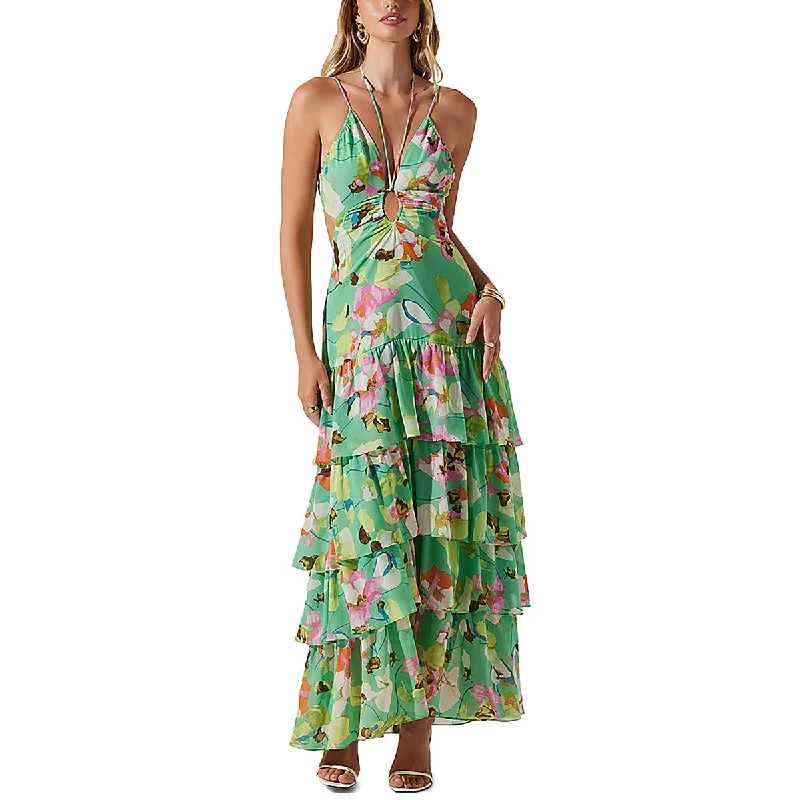 Charming Everyday Clothing For Women ASTR Womens Tiered Floral Maxi Dress