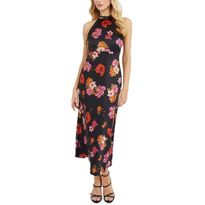 Women's Transitional Garments Guess Womens Floral Print  Halter Dress