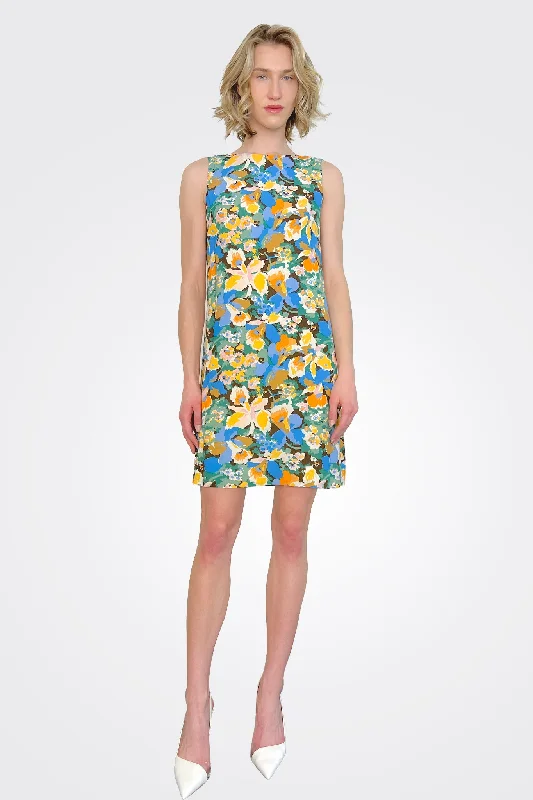 Trendy Boutique Online Crepe Shift Dress - Floral