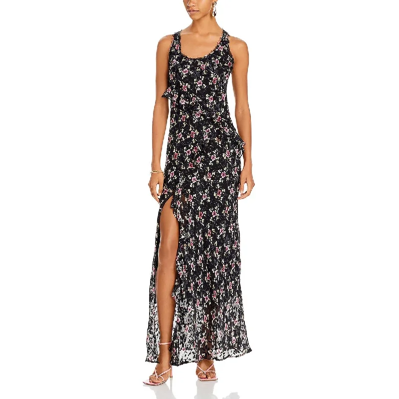 Women's Sporty Clothes LoveShackFancy Womens Silk Blend Floral Maxi Dress