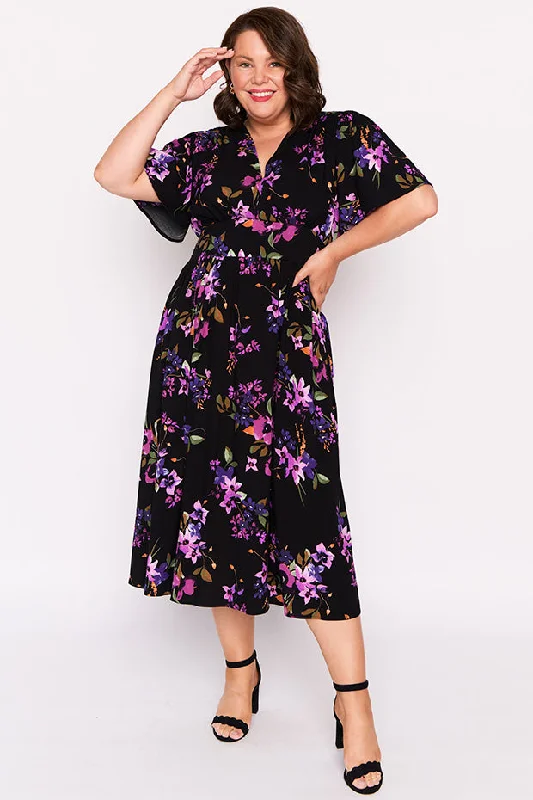 Where Style Meets Savings Eloise Night Flower Dress