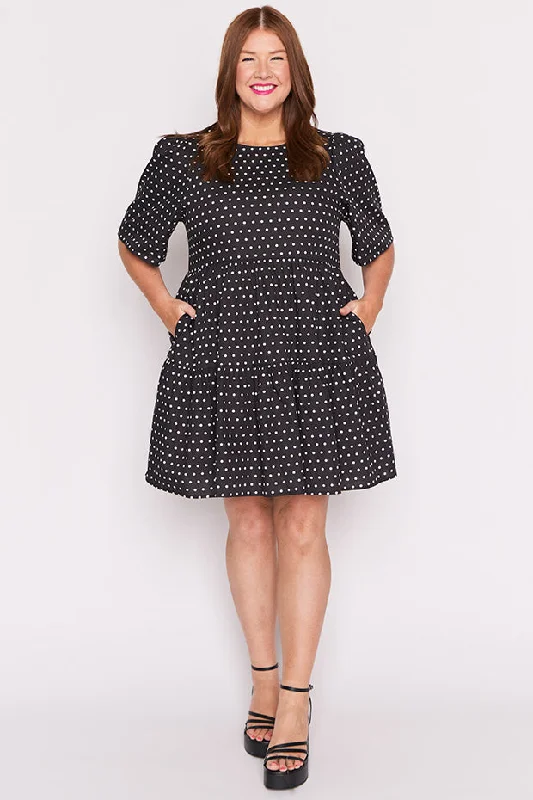 Exclusive Styles, Exclusive Discounts Isadora Black Spot Dress