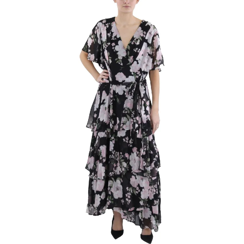 Women's Urban Clothing SLNY Womens Plus Full Length Floral Print Maxi Dress