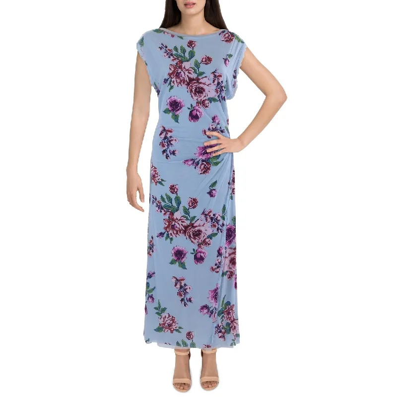 Women's Athletic Apparel Free People Womens Carmel Floral Print Sleeveless Maxi Dress