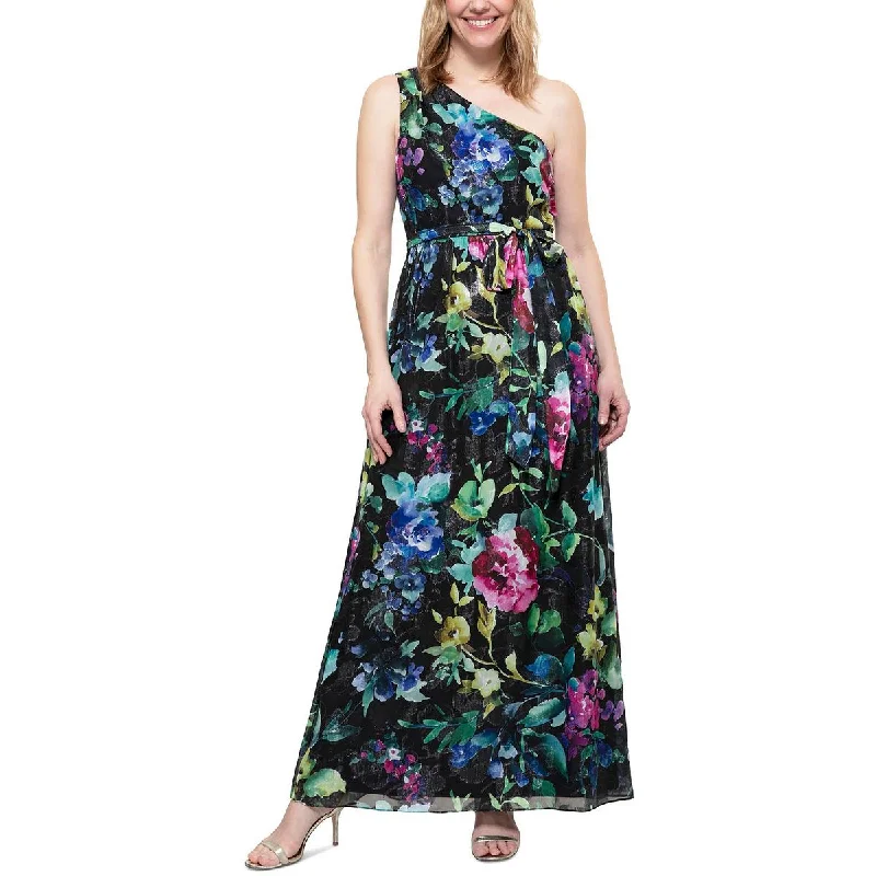 Women's Clothing For Work SLNY Womens Petites Full Length Floral Print Maxi Dress