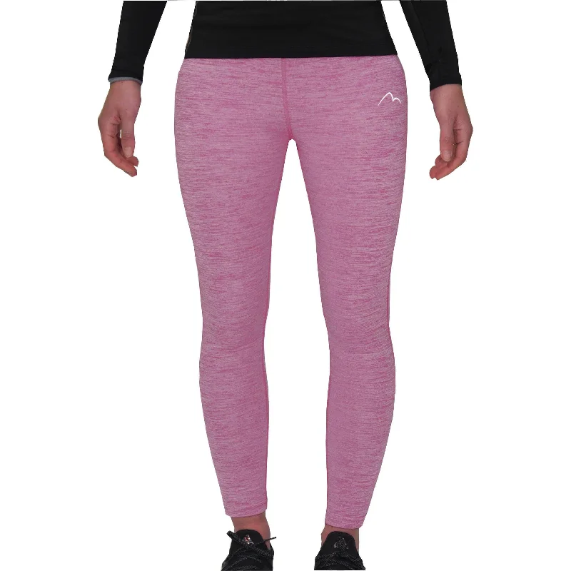 Fashion Women's Clothing More Mile Heather Womens Long Running Tights - Pink