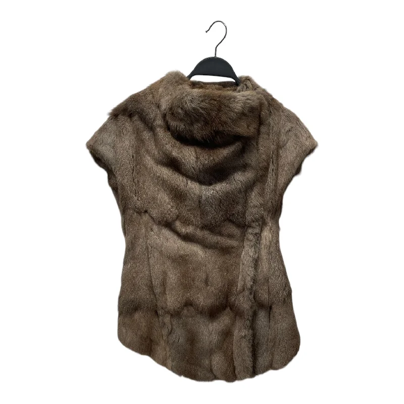 Women's Chic Apparel Helmut Lang/Vest/BEG/squirrel fur