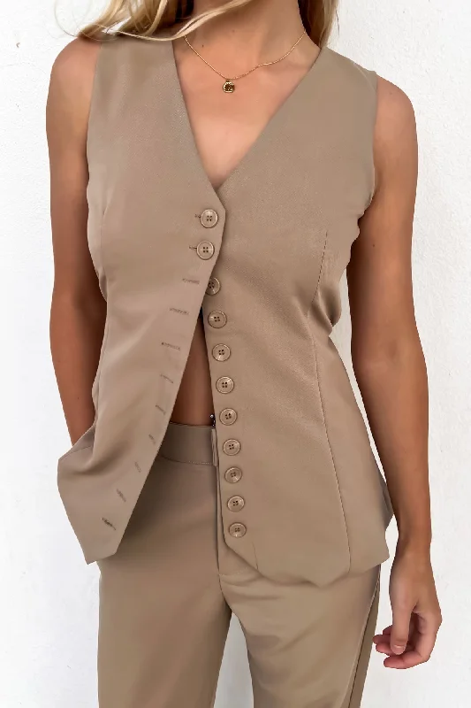 Women's Resort Attire Tegan Vest Sand