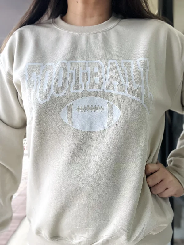 Women's Chic Outerwear Garments Football Crew Sweatshirt