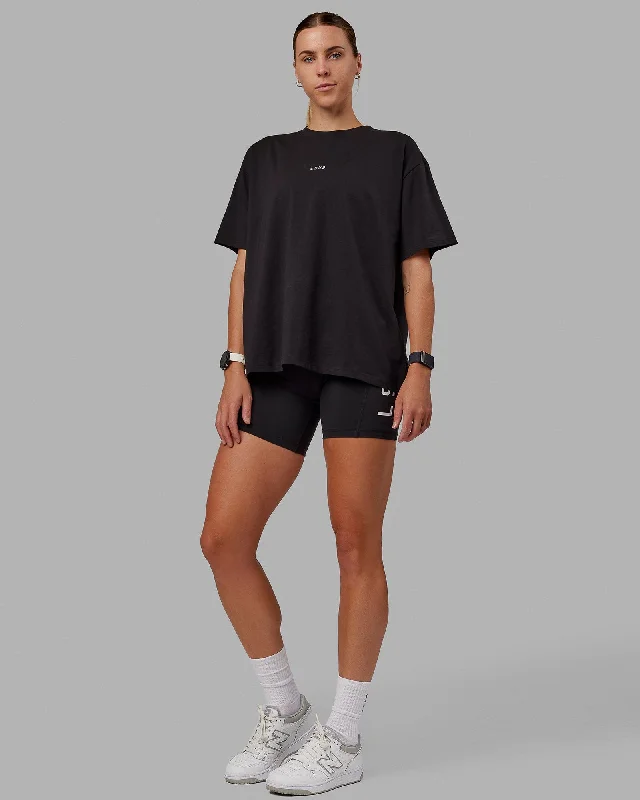 Women's Contemporary Clothing Go-To FLXCotton Oversized Tee - Black-White