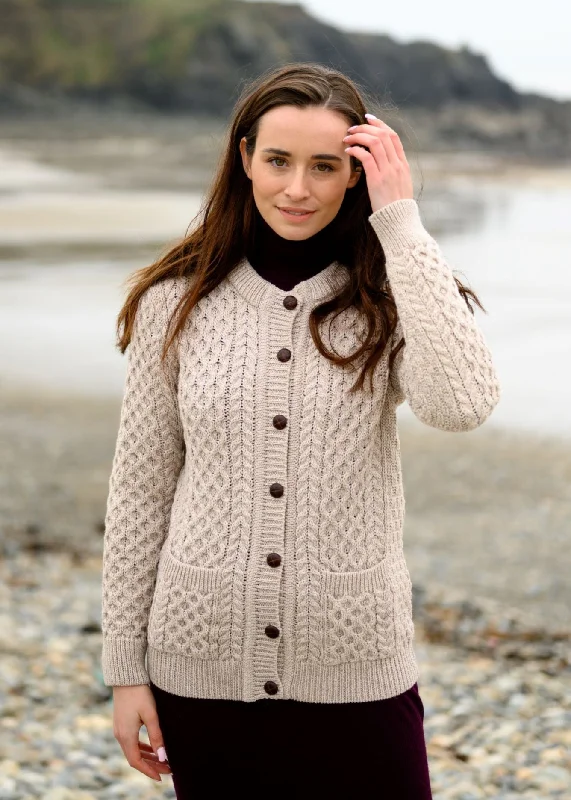 Women's Trendy Clothes Aran Lumber Cardigan | Parsnip