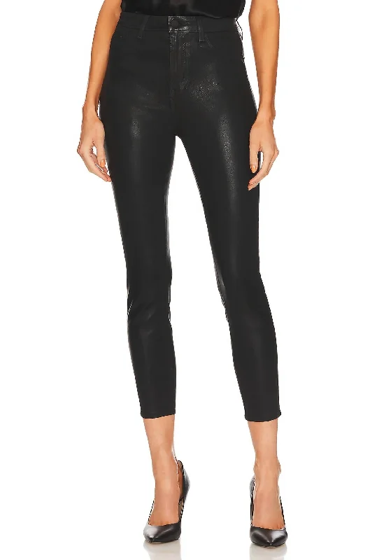 Women's Holiday Outfit Akira Ultra High Rise Skinny Jean In Noir Coated