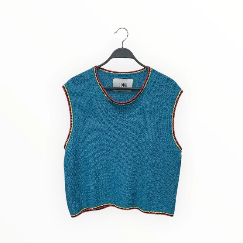 Women's Urban Clothing BODE/Knitted Vest/M/Cotton/BLU/