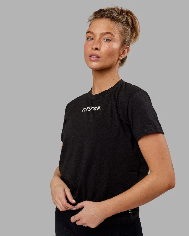 Women's Clothing For Special Occasions Fitstop Fast FLXCotton Tee - Black-White