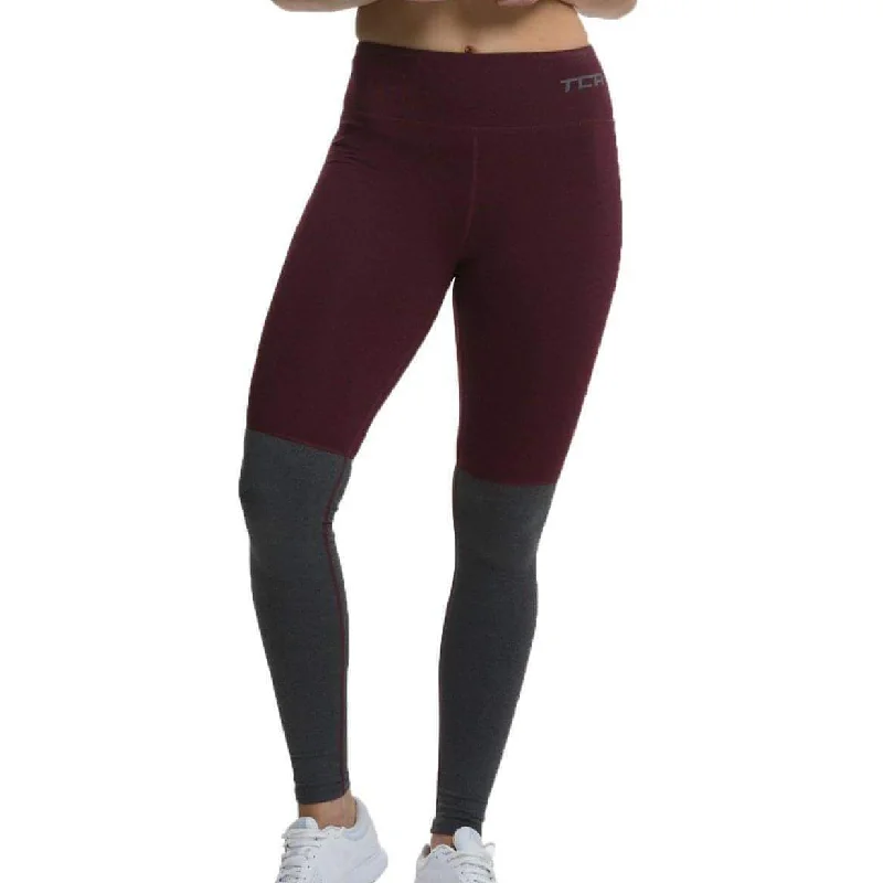 Women's Everyday Apparel TCA Nova High Waist Womens Long Running Tights - Red