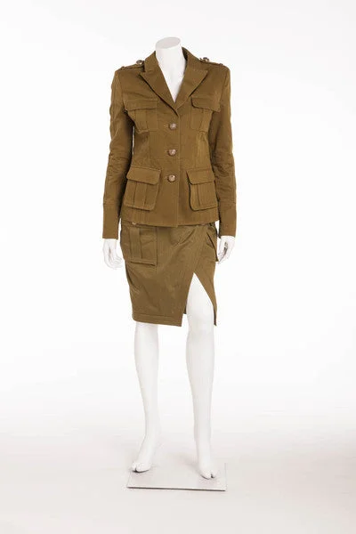 Big Sale Event Balmain - Military Green Pencil Skirt - FR 40