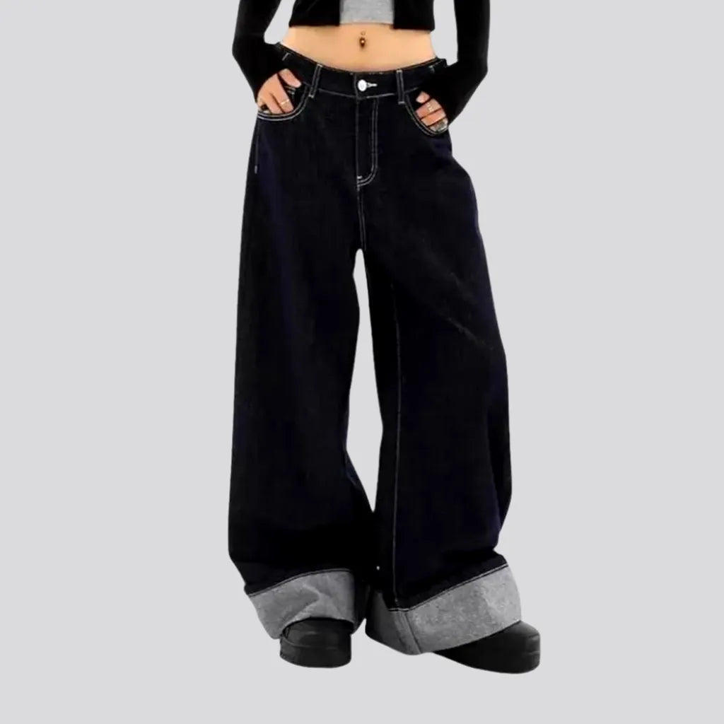 Best Online Women's Boutiques 90s style baggy-leg high-waist women's jeans