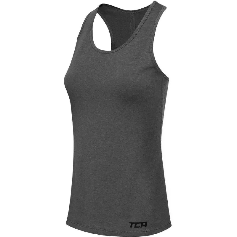 Women's Outerwear Clothing TCA Natural Performance Womens Running Vest Tank Top - Grey