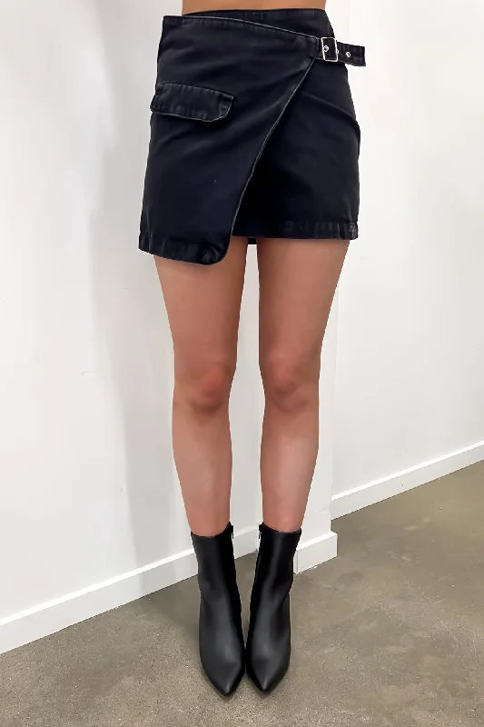 Women's Elegant Clothes Shai Denim Mini Skirt Black