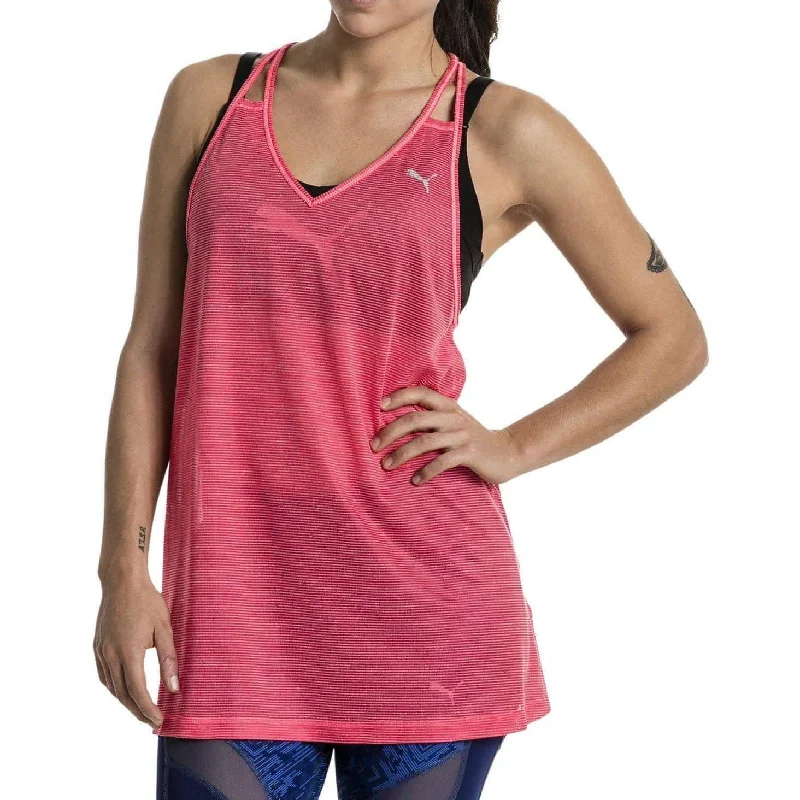 Holiday Gift Guide Sale Puma Mesh It Up Womens Training Layer Vest Tank Top - Pink