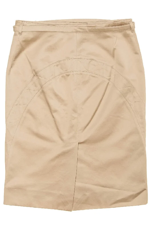 Clothes Of Woman Calvin Klein - Beige Satin Skirt - IT 42