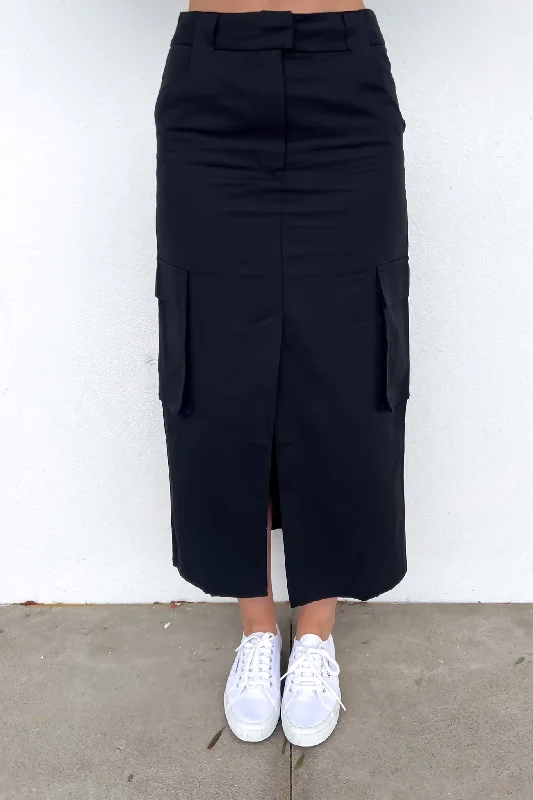 Women's High-Fashion Garments Nikita Cargo Midi Skirt Black