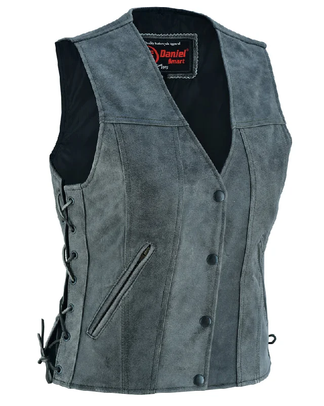 Comfortable Casual Wear DS205V Women's Gray Single Back Panel Concealed Carry Vest