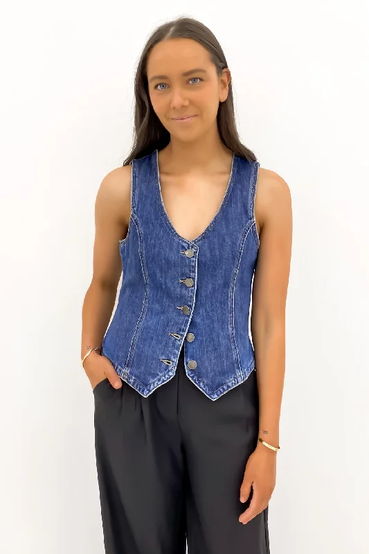 Women's Office Attire Korin Vest Blue