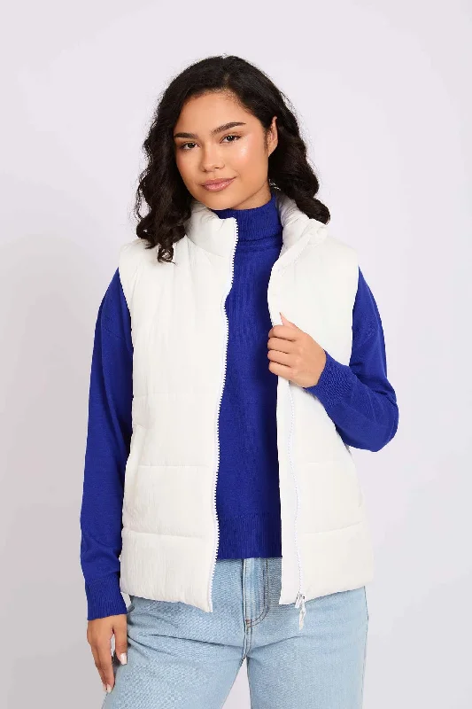 Women's Garments Women  Vest Puffer White