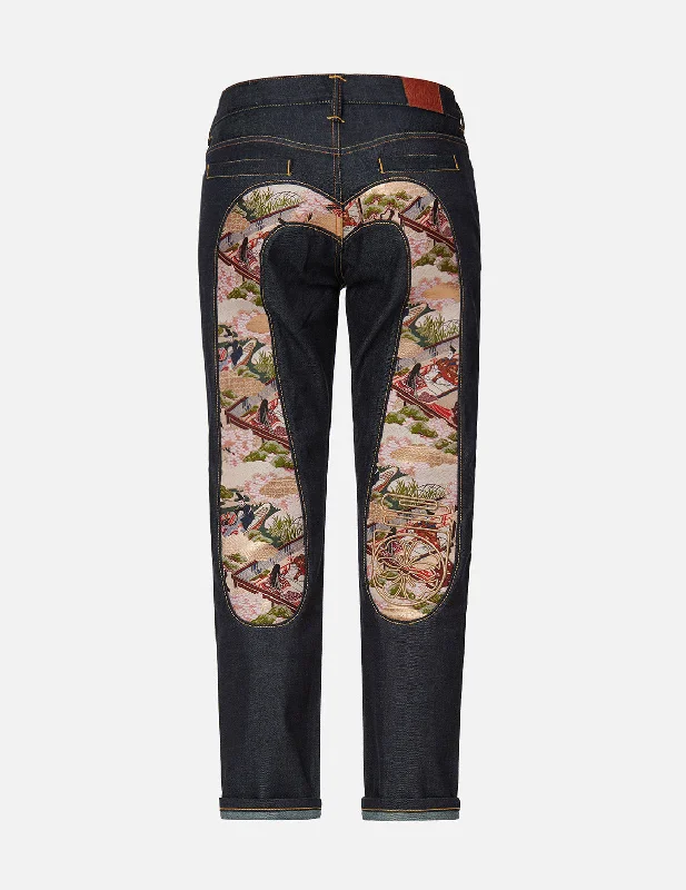 Women's Clothing Online Sale Brocade Daicock Insert Boyfriend Jeans