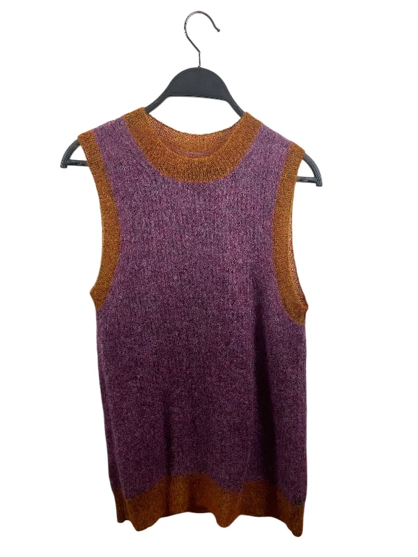 Women's Stylish Professional Apparel Heaven By Marc Jacobs/Knitted Vest/S/Mohair/PPL/P607W02-501/purple multi