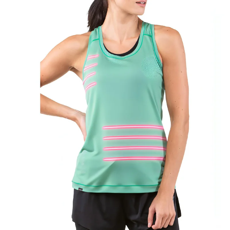 Clothes For Woman Ronhill Tech Golden Hour Womens Running Vest Tank Top - Green