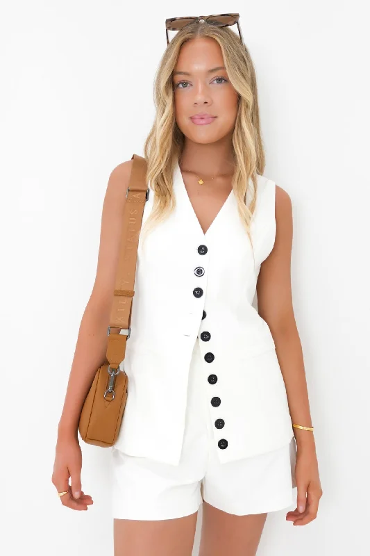 Fashionable Women's Wardrobe Bonnie Vest White