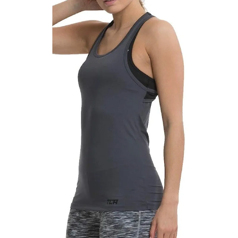 Best Online Clothing Boutiques TCA Tech Racerback Womens Running Vest Tank Top - Grey