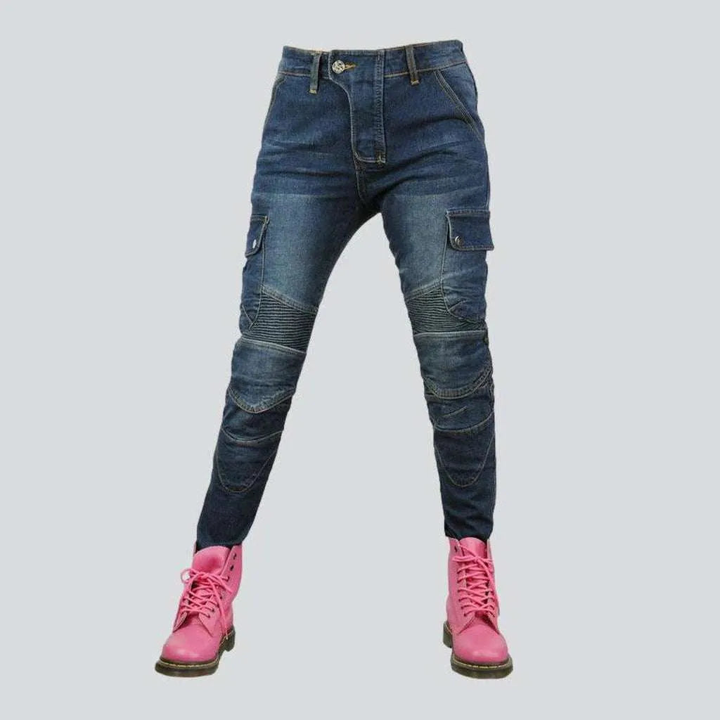 Extreme Clearance Deals Medium wash women's biker jeans