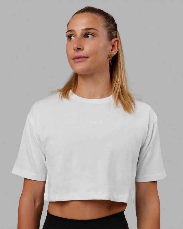 Fashion Women's Clothing MVP Heavyweight Cropped Tee - White