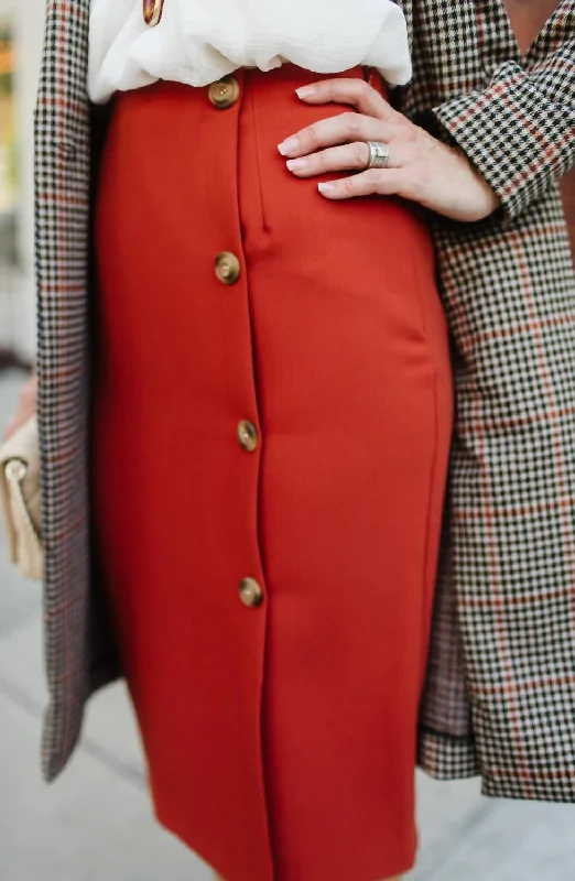 Sales Clothes The Scarlett Pencil Skirt In Rust